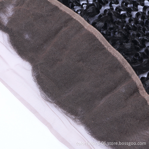 Lace Closure kinky curly 13x4 Lace Closure Human hair cambodian hair HD transparent lace hair extension